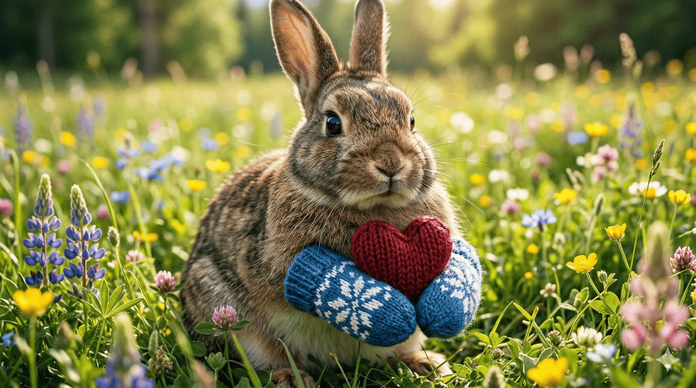 With love — a heart in paws